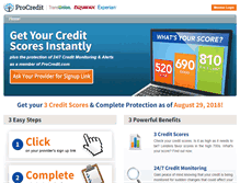 Tablet Screenshot of procredit.com